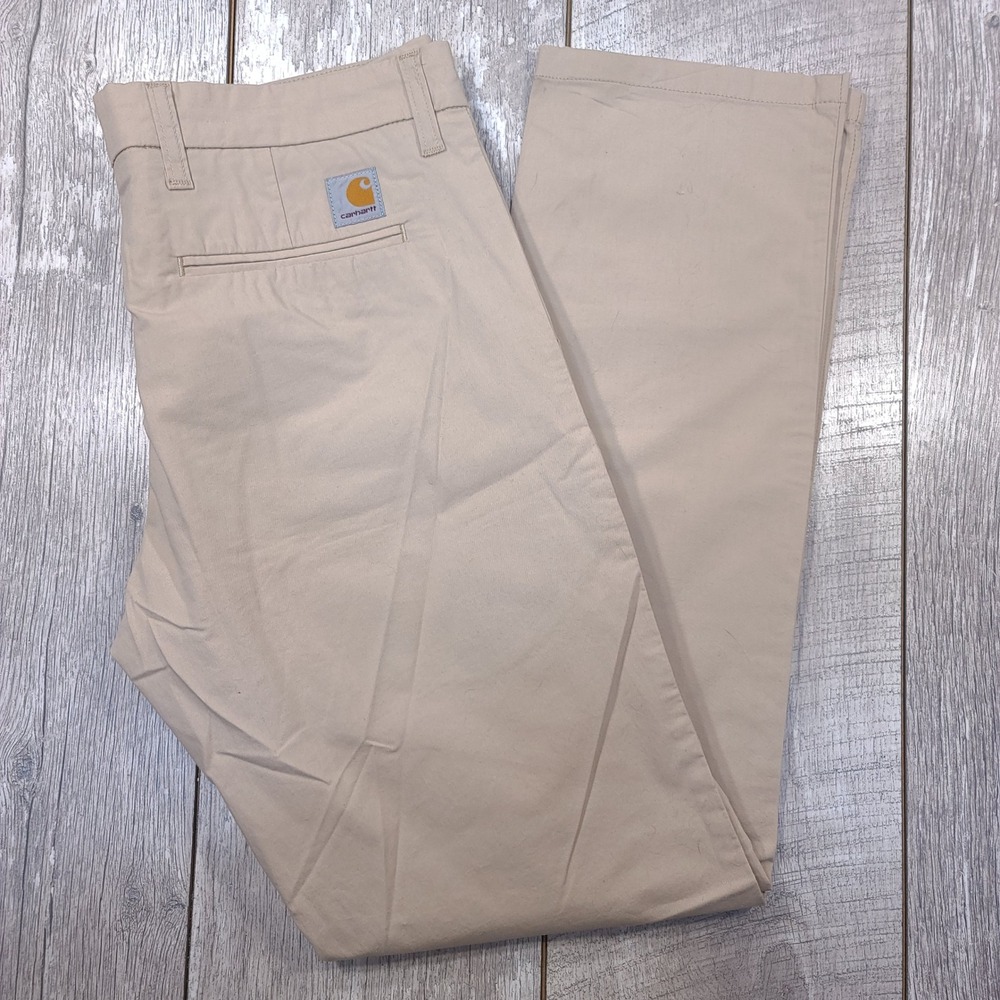 Carhartt WIP Sid Pant Mens 32x32 Khaki Slim Tapered Chino Trousers